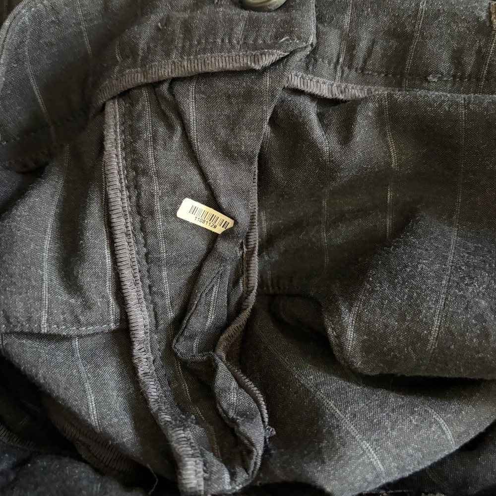 Peserico Fleece Wool Blend Pinstripe Ankle Pants Italy Sz 46 US 10 Academia Work - Picture 12 of 13